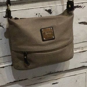 Valentina Italia Crossbody Tan Light Brown Handbag Purse